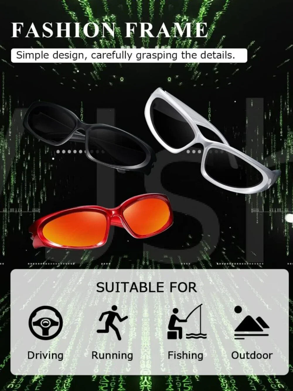 Y2K Oval Polarized Sunglasses for Men & Women | UV400 Protection, Sport Shades